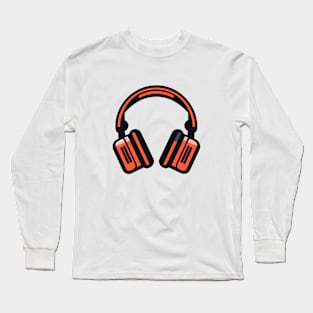 Music Headphone City Rhyme Wonderful Vibes Vector Graphic Long Sleeve T-Shirt